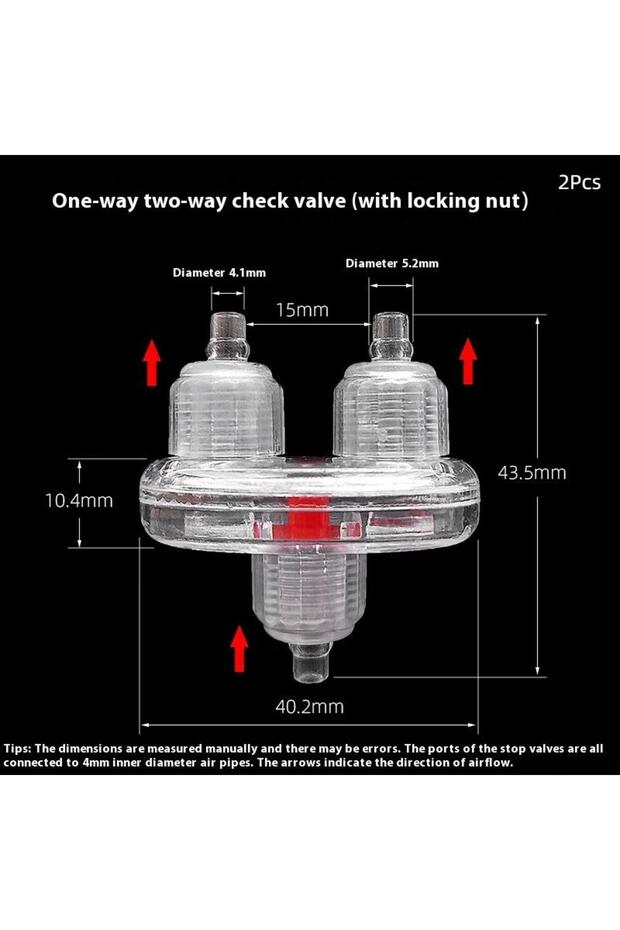 A3 【N】2Pcs Durability Aquariums Fish Tank Oxygenation Pump Check Valve Oxygen Pump One-Way Check Val