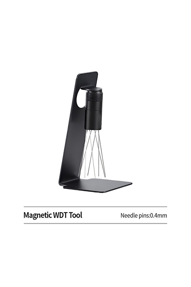 black OANKR WDT Tool Espresso Distribution Tool with Magnetic Stand Adjustable Coffee Needle Stirrer