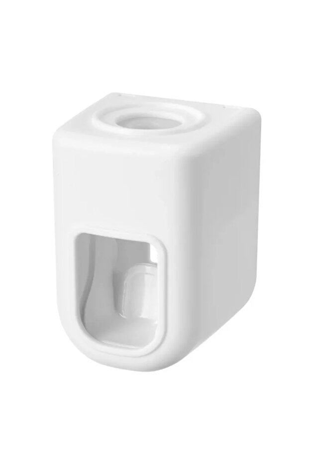 قطعة واحدة - عصارة معجون أسنان أوتوماتيكية بيضاء اللون، مثبتة على الحائط، ملحقات حمام، عصارة أسنان مقاومة للماء - 1