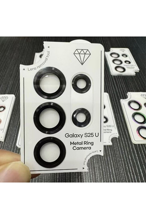 For Galaxy S25 Ultra Black Metal Ring Camera Lens Protector Cover For S25Ultra Anti-scratch Protec