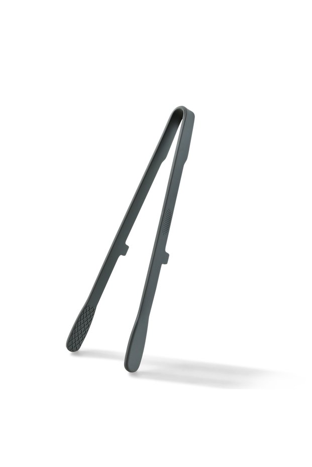 Grey 1Pc Silicone Grill Tongs Non-Stick Food Bread Clip Heat Resistant BBQ Salad Cooking Serving Cla