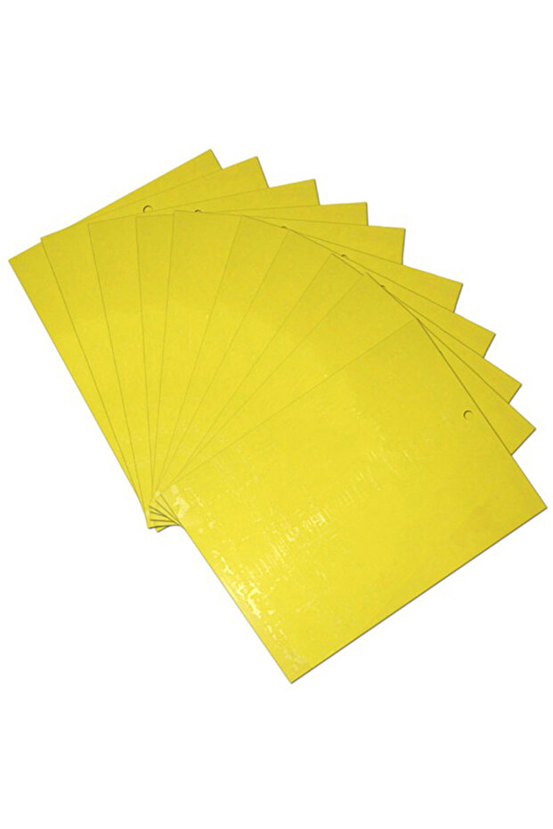 50PCS 50pcs Yellow Double-sided Flying Insect Catching Control Sticker Insects Glue Sticky Board Tra