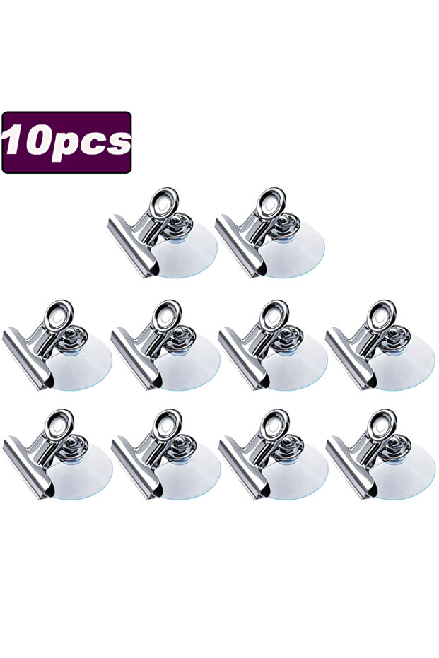 41x38mm 10pcs Suction Cup Clip Hook Wall Suction Cup Clip for Window Office Home Door Picture File M