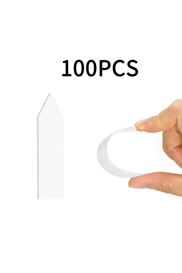 100Pcs White 100pcs Garden Plant Labels Plant Accessories Flower Pots Plastic Plant Tags Nursery Mar
