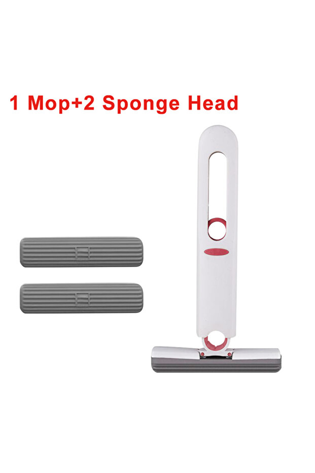 1 MOP-2PCS Mini Lazy Hand Wash-Free StrongAbsorbent Mop Self-Squeeze Small Mop Wet and Dry Dual-Use