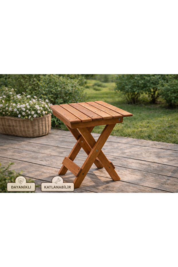Ahşap Katlanır tabure - 1