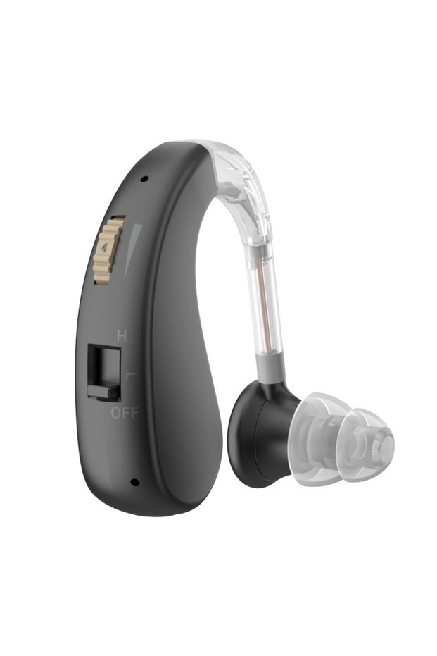 black Enlarged hearing health earphones enhance ear sound protection for the elderly with hearing lo