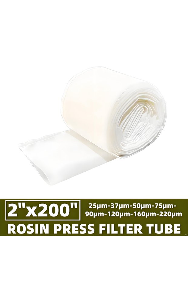 90 Micron 2" x 200" Premium Nylon Tea Filter Tube Rosin Press Filter Bags, 25um-220um All Micron Siz