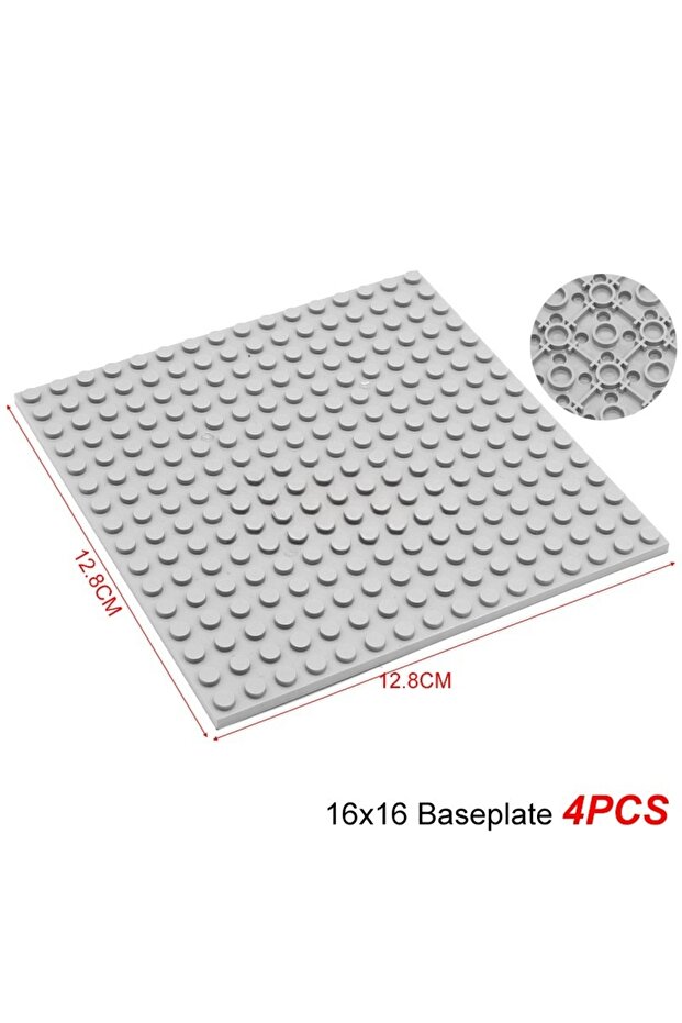 16x16 Light Grey Building Blocks Double-sided Base Plate 16x16 91405 Assemble Parts MOC Bricks Basep