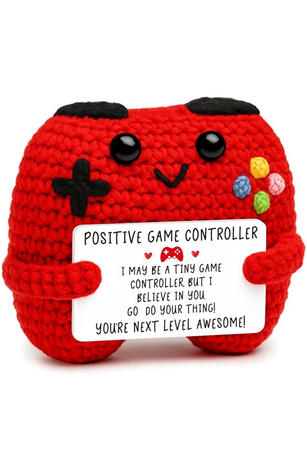 Controller 1 Piece of Positive Crochet Game Controller Gift, a Gift for Male Gamers and Teenagers, H