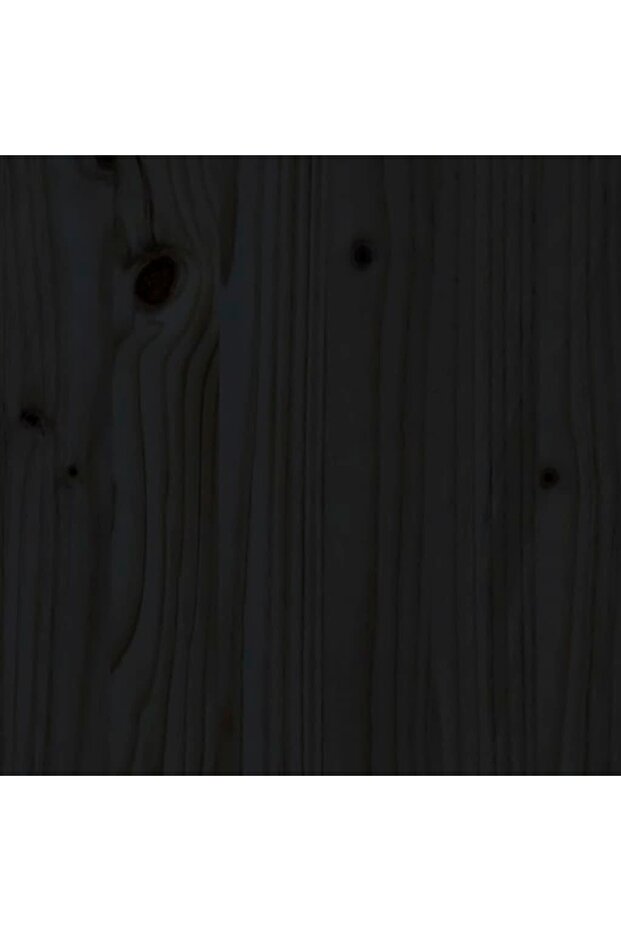 Coffee table, black, 55x55x30 cm, solid pine wood - 6