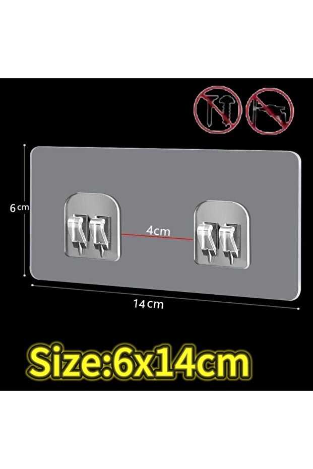5pcs Double hook Waterproof Strong Adhesive Hook Shelf Sticker for Bathroom Kitchen Wall Shelf Rack