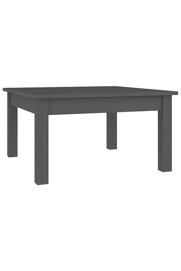 Coffee table, gray, 55x55x30 cm, solid pine wood - 2