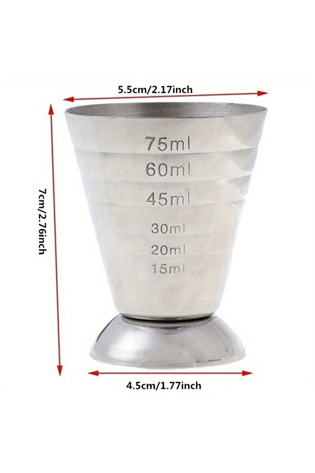 1pc 1pc Measuring Glasses with Graduations - Perfect for Measuring Cocktails & Mixed Drinks Drink Me