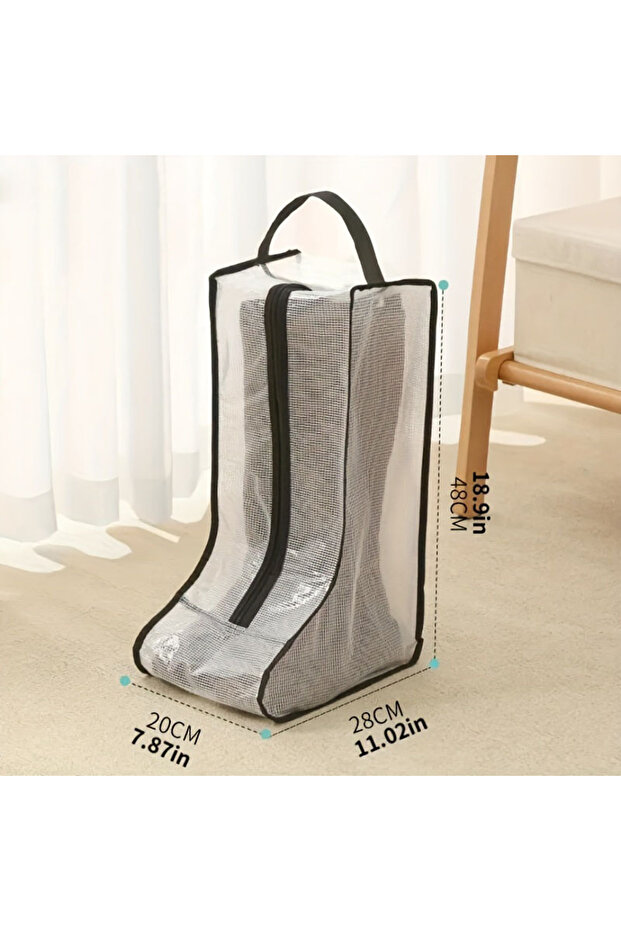 long black Boot Storage Bag Portable Shoes Organizer Waterproof Dustproof Protection Holder Bag for