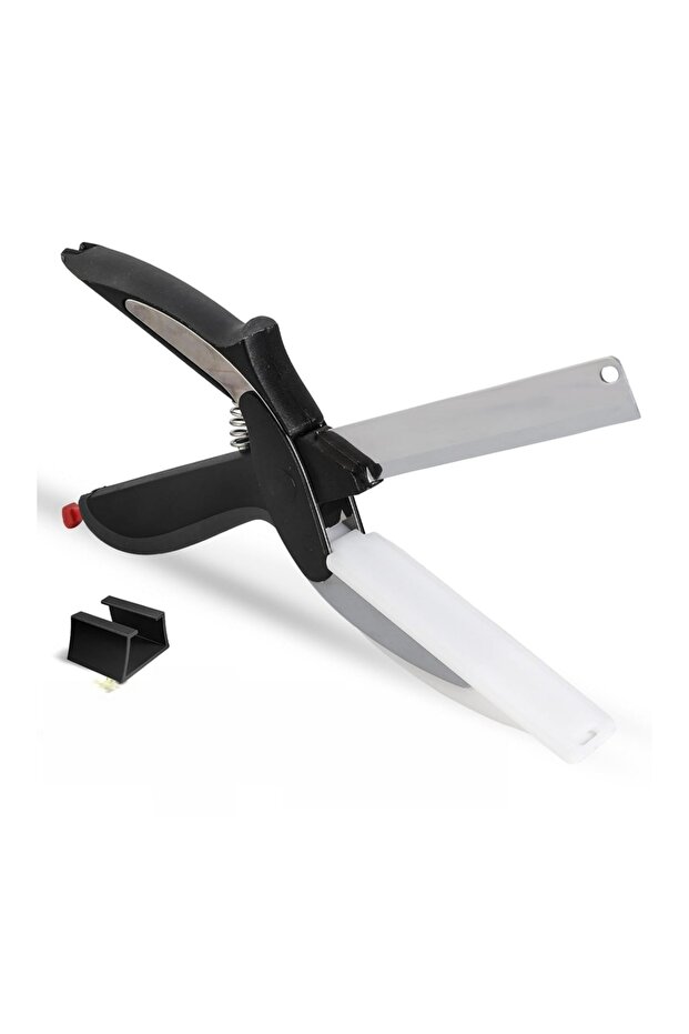 1 Piece Kitchen Scissors Food Chopping Shears 2 in 1 with Built-in Chopping Board for Vegetables Fru