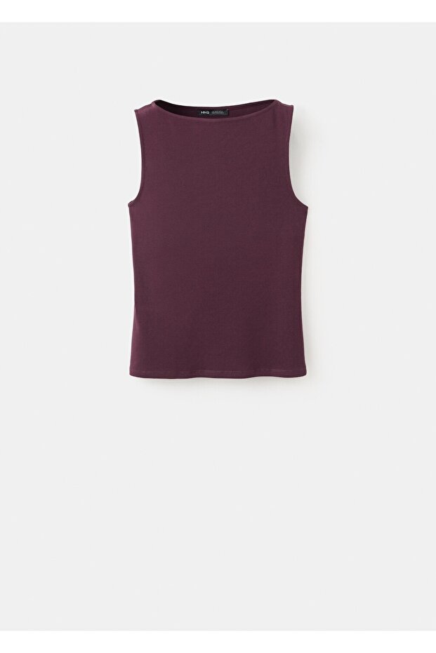 Pamuklu dar kesim bluz - 3