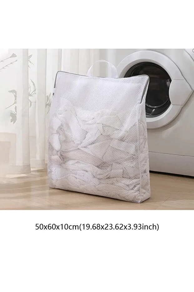 XL Mesh Washing Machine Laundry Bag Protection Net Foldable Thicken Clothes Socks Wash Pack Househol