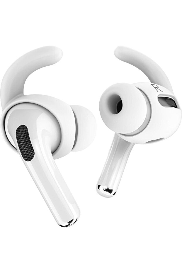 زوج واحد من أطراف الأذن البيضاء الناعمة لسماعات AirPods 4، متوافقة مع AirPods Pro 2 و AirPods 4 و AirPods 3، مع حافظة ووسادات أذن.