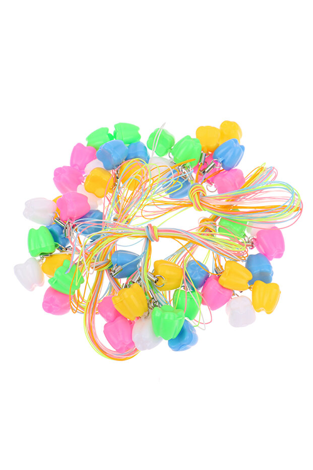50pcs 50Pcs Plastic Random Tooth Shape Milk Teeth Storage Boxes Child Baby Deciduous Tooth Organizer