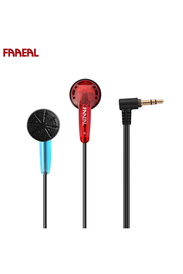 RedBlue No Mic FAAEAL Iris Ancestor Earphone Super Bass 3.5mm Wired Headphone Without/With Microphon