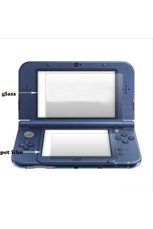 واقي شاشة زجاجي مقوى شفاف (طقم واحد) لجهاز نينتندو 3DS XL/LL الجديد، تغطية كاملة للشاشة العلوية + زجاج حماية للشاشة