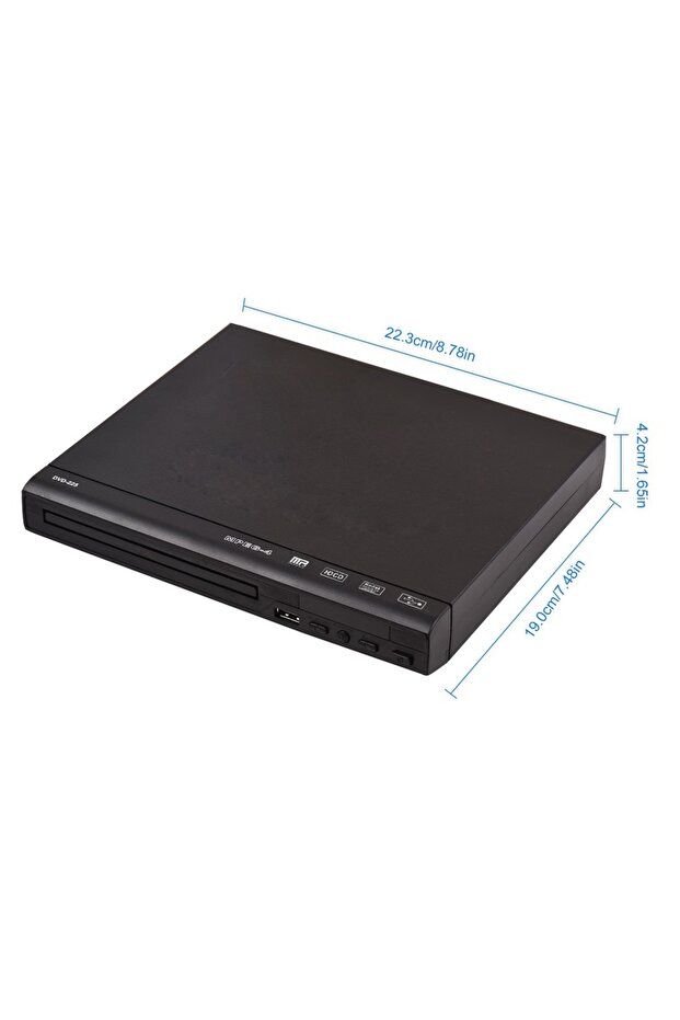 مشغل أقراص DVD-CD منزلي DVD-225، مشغل أقراص DVD-CD، مشغل وسائط متعددة رقمي، مخرج صوت وصورة