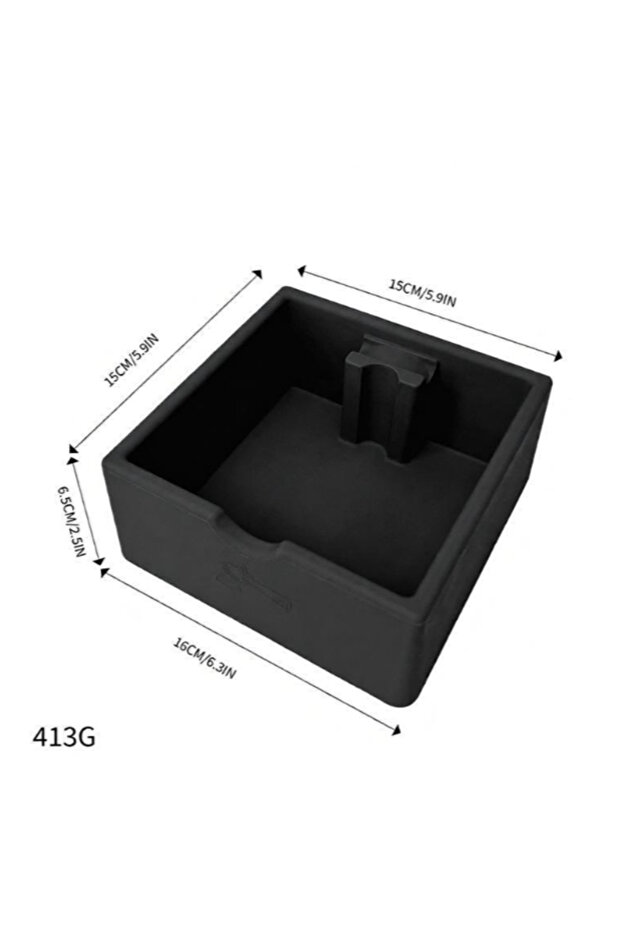 black Espresso Knock Box for Coffee Grounds, Barista Tool Enhanced for Better Manipulation - Black E