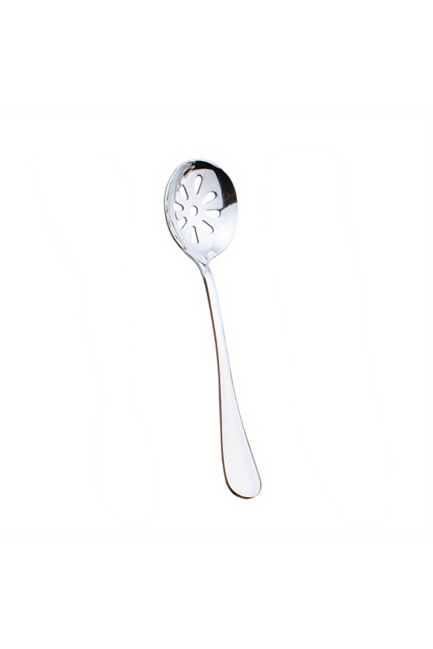 Colander 1pc Serving Spoon, Slotted Spoon, Stainless Steel Buffet Restaurant Dinner Spoon, Party Ban