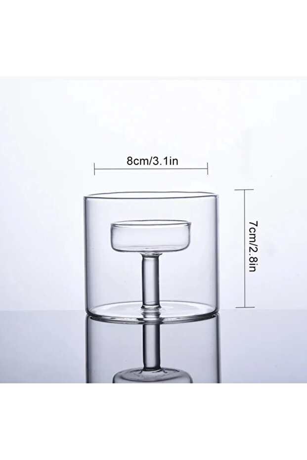 S Transparent Glass Candlestick Cylinder Tea Light Candle Holders for Table Centerpieces Wedding Pa.