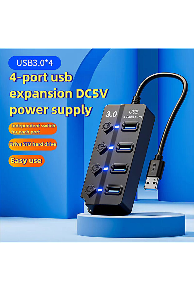 4-USB 3.0 MINGCVIL 30CM Cable USB 3.0 4/7 Port Multi USB Splitter Hub 3.0 USB Hub Multiple Expander