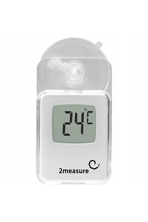 Electronic window thermometer with suction cup inside/outside - 2