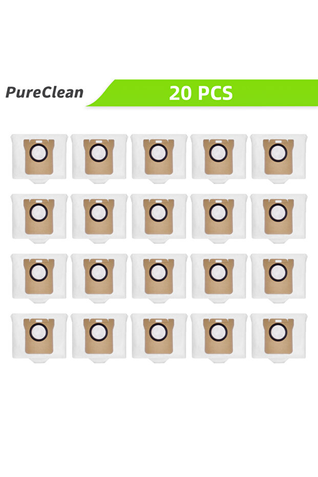 20 Pcs Dust Bags for Dreame L10s Ultra/L20 Ultra/L10 Ultra/X40 Ultra, for X10/X10+/S10/S10+/S10 P..