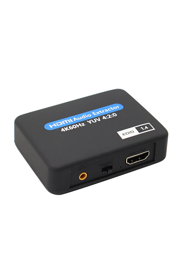 أسود، مستخرج صوت متوافق مع HDMI بدقة 4K، منفذ بصري Toslink SPDIF + مُدمج صوت 3.5 مم، دقة 1080P ثلاثية الأبعاد 60 هرتز