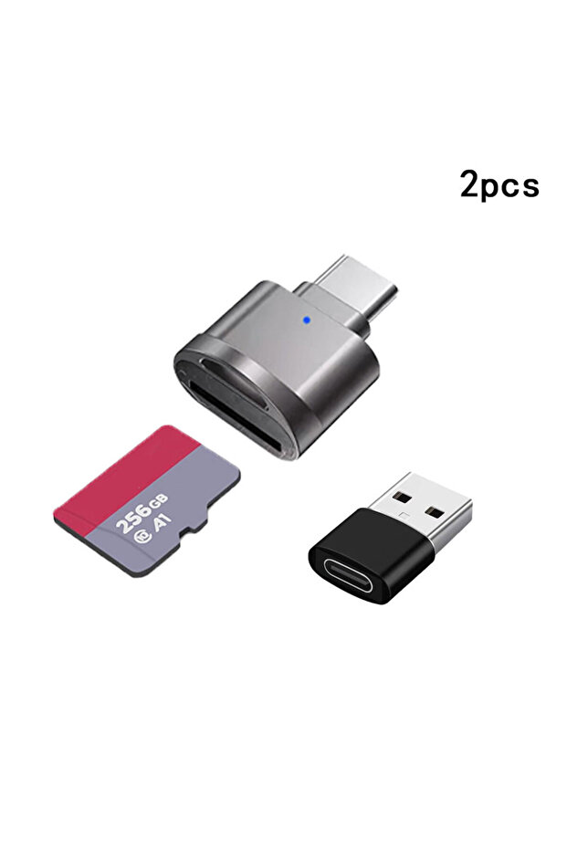 قارئان لبطاقات الذاكرة الخارجية USB-C، محول USB-C إلى USB-A، محول OTG محمول للهواتف الذكية التي تعمل بنظام Android والكاميرات وأجهزة الكمبيوتر المحمولة