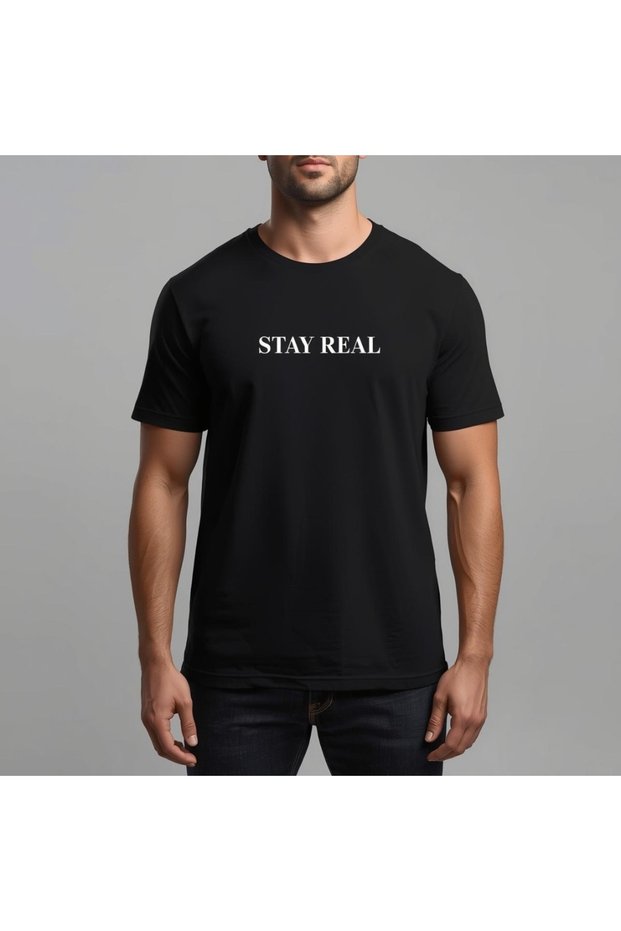 Unisex Oversized Printed Cotton Crew Neck Short Sleeve BLACK T-shirt