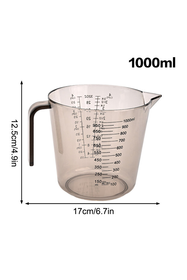 1000ML 1 Pcs Baking Liquid Measuring Cups PS Scale Cup Plastic Measuring Volume Beaker Kitchen Bakin