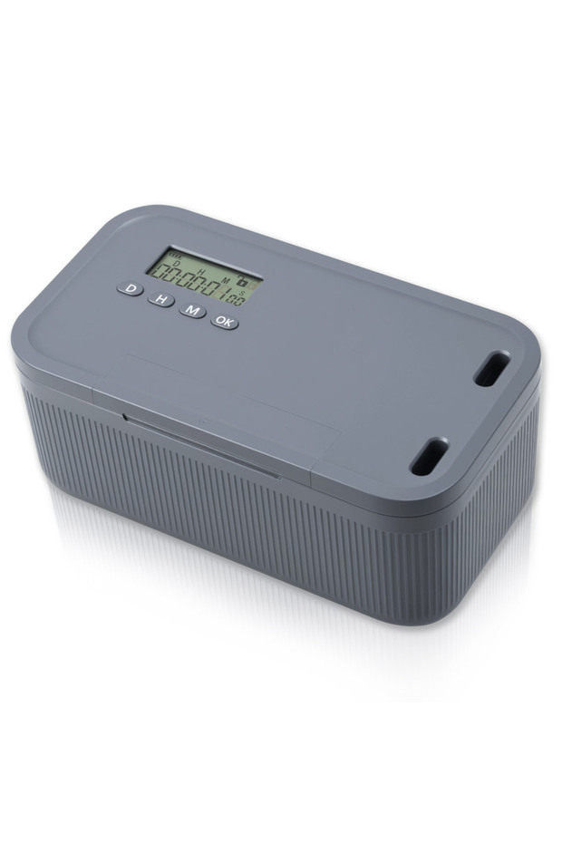 مؤقت رمادي، صناديق تخزين إلكترونية، حاويات قابلة للتحريك، هواتف متعددة الوظائف، سجائر، أغراض شخصية، ملف - 1