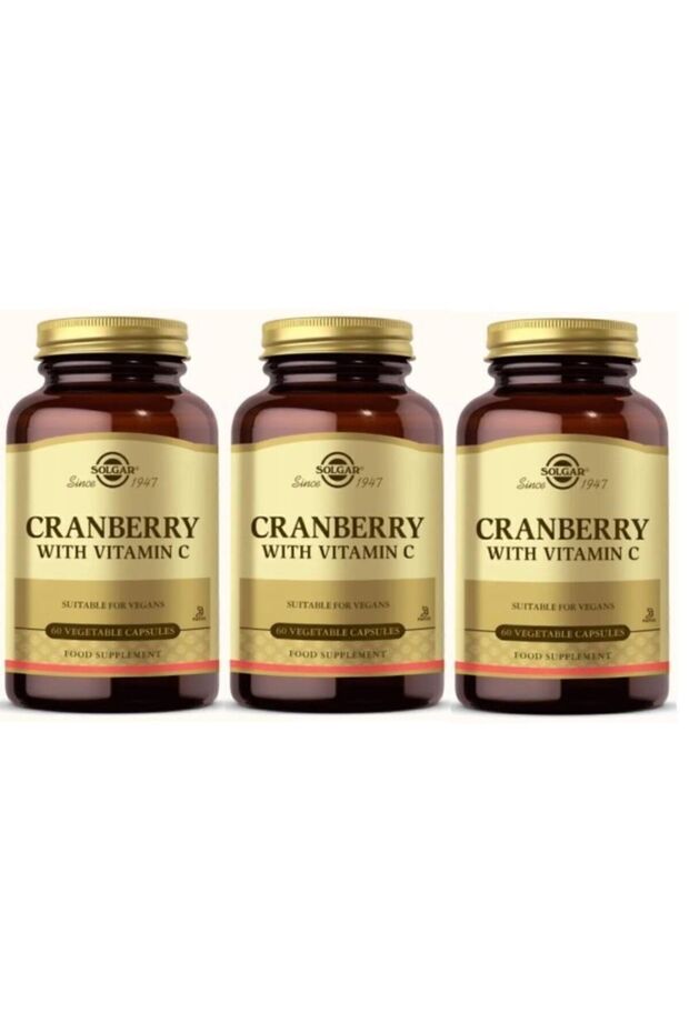 Cranberry Extract with Vitamin C 60 Capsules 3 Pieces