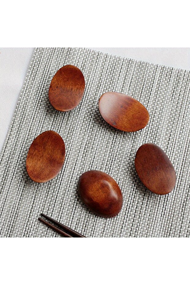 One Size 5pcs 3/5pcs Nanmu Handmade Wooden Chopsticks Holder - Creative, And Retro - Perfect For Tab