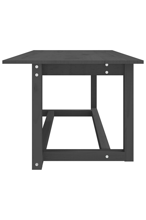 Coffee table, gray, 110x55x45 cm, solid pine wood - 4