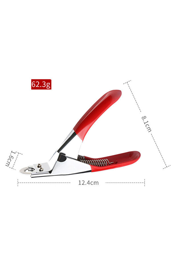 Red 1pc Pet Claw Clipper Trimmer Stainless Steel Non-Slip Handle Nail Clipper for Dogs Toenail Clipp