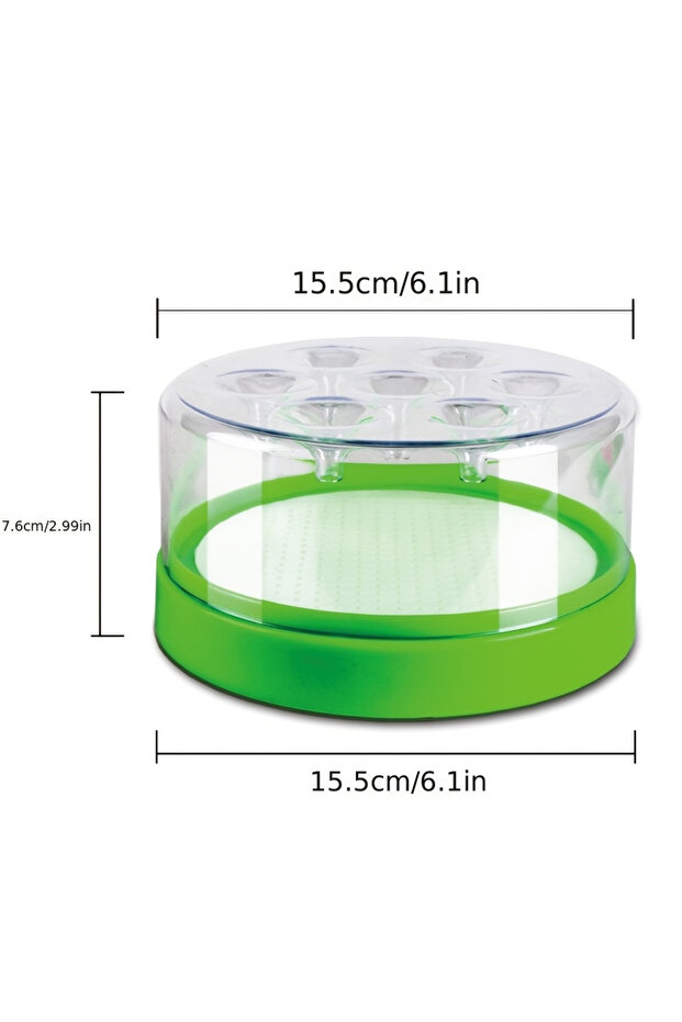 G3679A 1PC Green 7 Capture Holes Non-toxic Fly Killer - Reusable Fly Trap Cage for Effective Fly Con