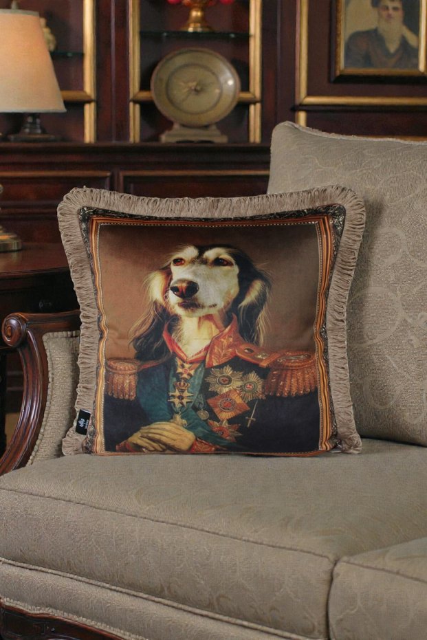 Cushion Cover 45X45 cm Babyface Fabric Double Sided Tassel Digital Printing
