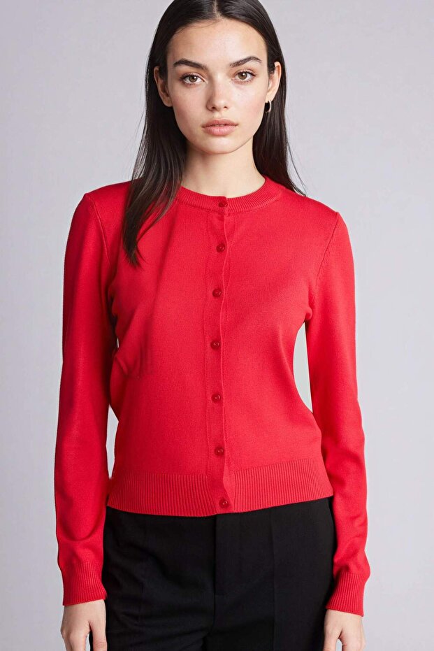 Regular Fıt Triko Hırka D6282AX26SP - 1