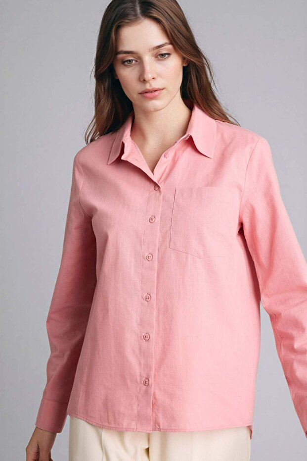 %100 Pamuk Basic Gömlek W7734AZ26SP - 3