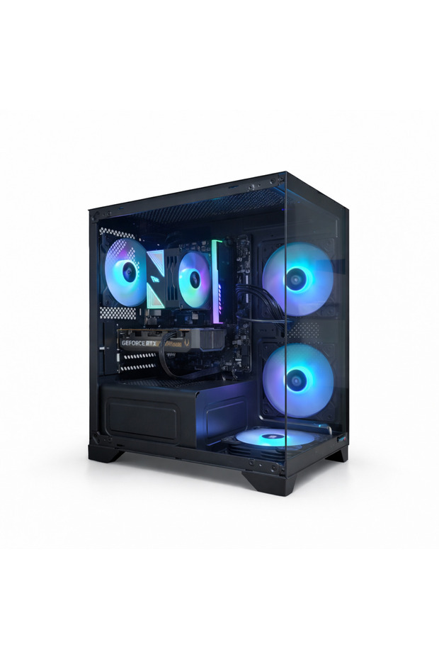PC'GEN بي سي قيمنق RTX 5060 Ti 8GB معالج i5-14400F – كمبيوتر ألعاب قوي RGB