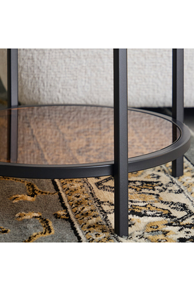 طاولة جانبية علوية من الزجاج المقوس - 4