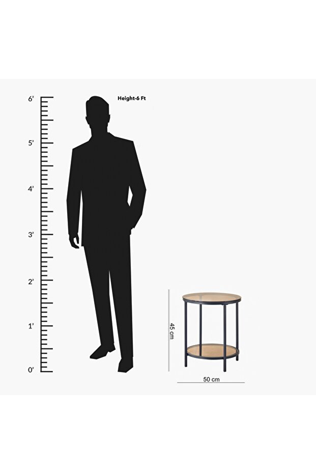 طاولة جانبية علوية من الزجاج المقوس - 7