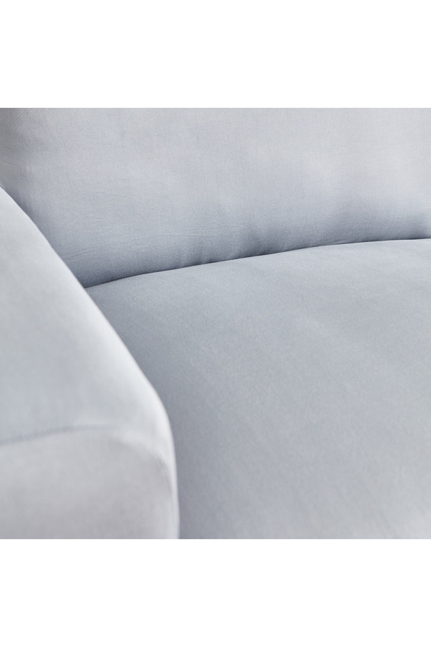 Squab Solid 2-Seater Sofa Cover - 4